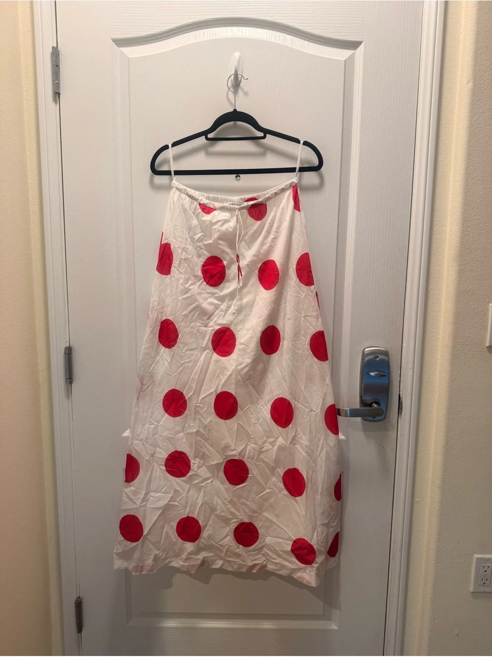 Brave+True Polka Dot Maxi Skirt - Red/White Size S NWOT - Picture 2 of 4